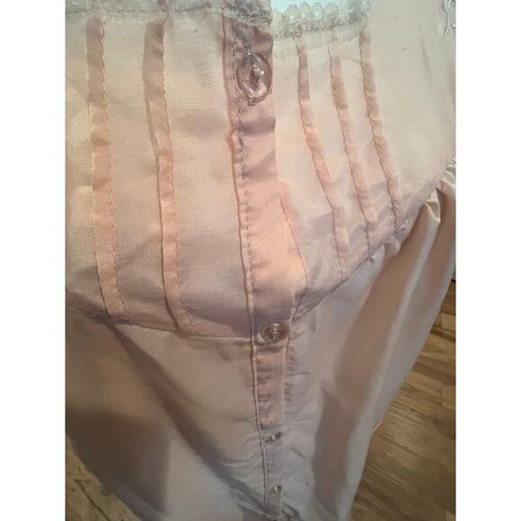 HOHANA MOO MOO VINTAGE NIGHTGOWN DELICATE PEACH WITH LACE TRIM WOMENS XL - Picture 5 of 8